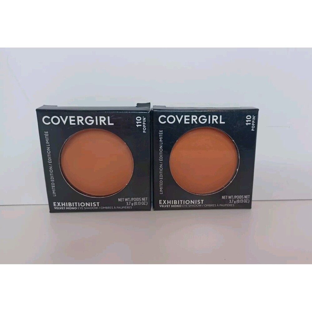 Lot of 2 - CoverGirl Exhibitionist Velvet Mono Eye‎ Shadow Ltd Ed #110 Poppin'